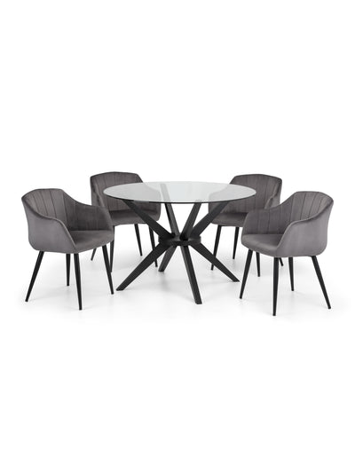 Hobart Scalloped Dining Chairs - Grey (Set Of 2)