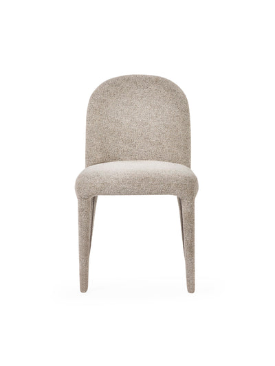 Set of 2 Holly Beige Chenille Upholstered Dining Chairs – Pearl Sand Chenille