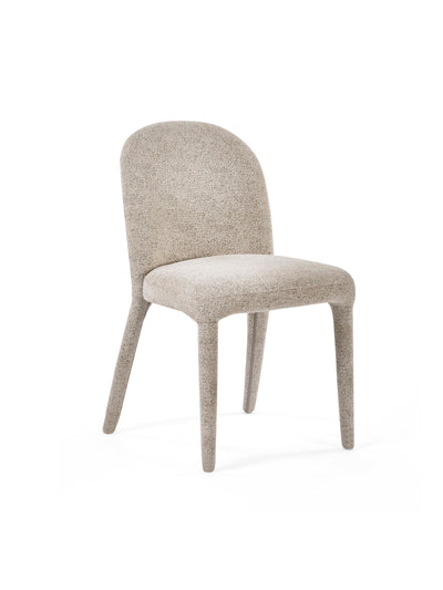 Set of 2 Holly Beige Chenille Upholstered Dining Chairs – Pearl Sand Chenille
