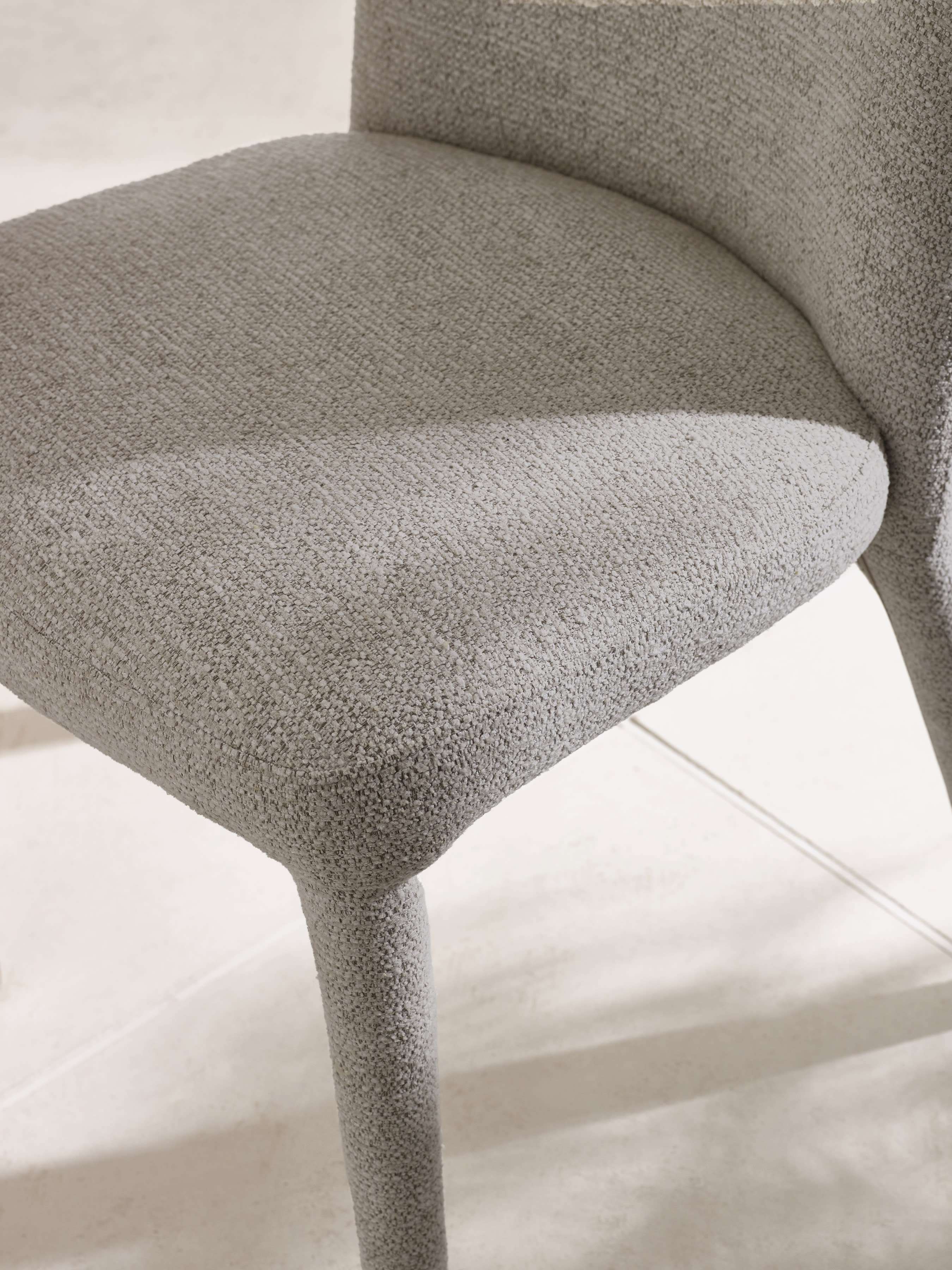 Set of 2 Holly Grey Chenille Upholstered Dining Chairs – Graphite Chenille