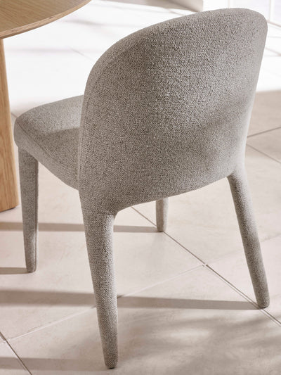Set of 2 Holly Grey Chenille Upholstered Dining Chairs – Graphite Chenille