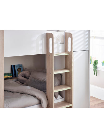 Horizon Bunk Bed - Pale Wood And White