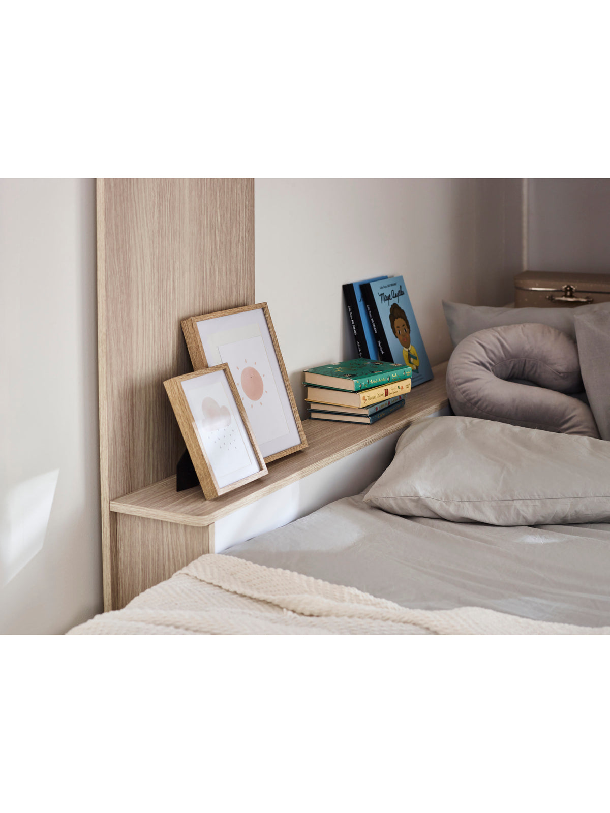 Horizon Bunk Bed - Pale Wood And White
