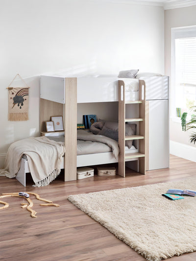 Horizon Bunk Bed - Pale Wood And White