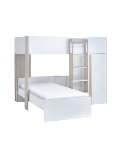 Horizon Bunk Bed - Pale Wood And White