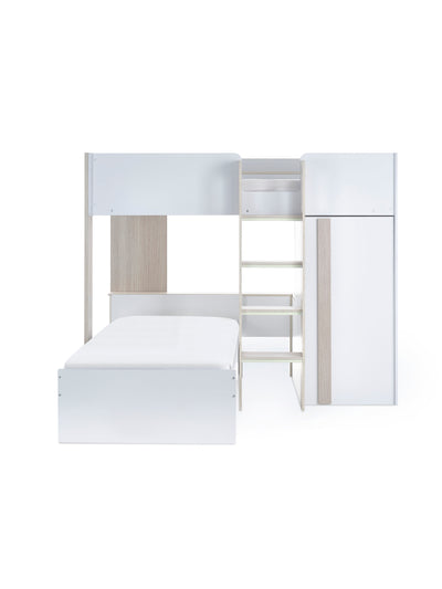 Horizon Bunk Bed - Pale Wood And White