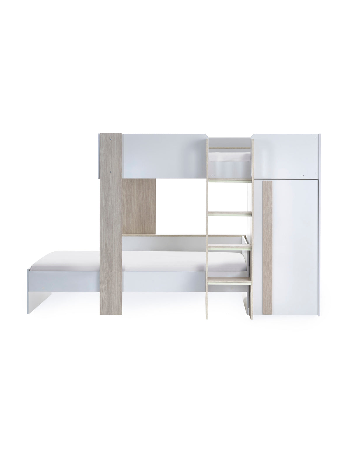 Horizon Bunk Bed - Pale Wood And White