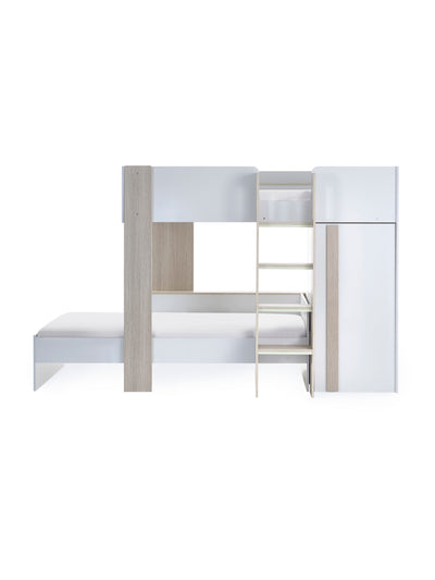 Horizon Bunk Bed - Pale Wood And White