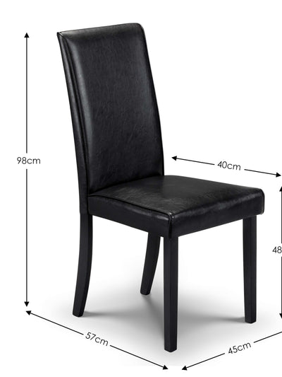 Hudson Dining Table Black and 4 Black Hudson Chairs
