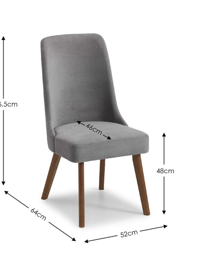 Huxley Round Table and 4 Huxley Chairs – Walnut Effect