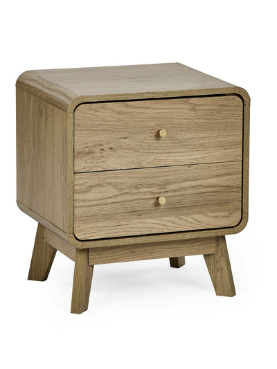 Ingrid 2 Drawer Bedside Oak