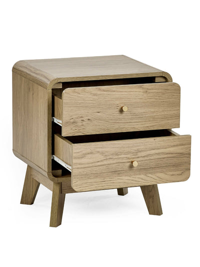 Ingrid 2 Drawer Bedside Oak