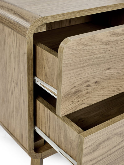 Ingrid 2 Drawer Bedside Oak