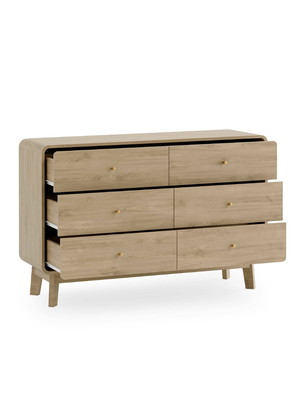 Ingrid 6 Drawer Dresser Oak
