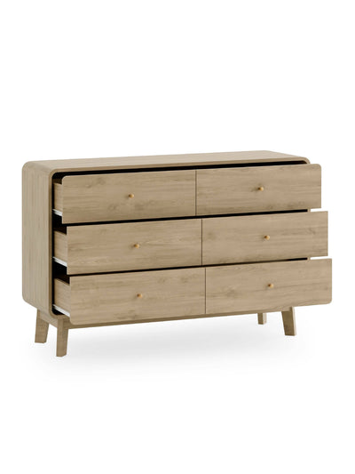 Ingrid 6 Drawer Dresser Oak