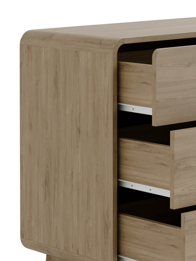 Ingrid 6 Drawer Dresser Oak