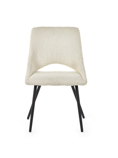 Iris Boucle Dining Chairs - Ivory (Set of 2)