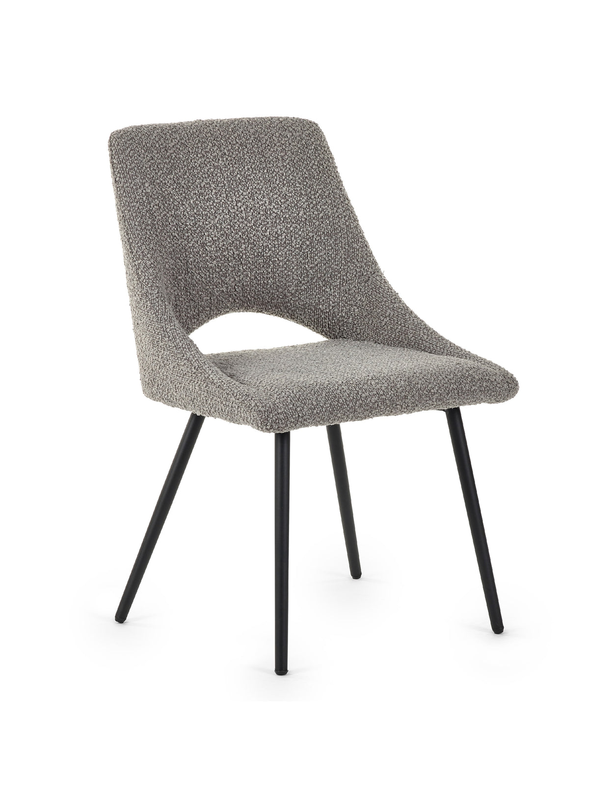 Iris Boucle Dining Chairs - Grey (Set Of 2)