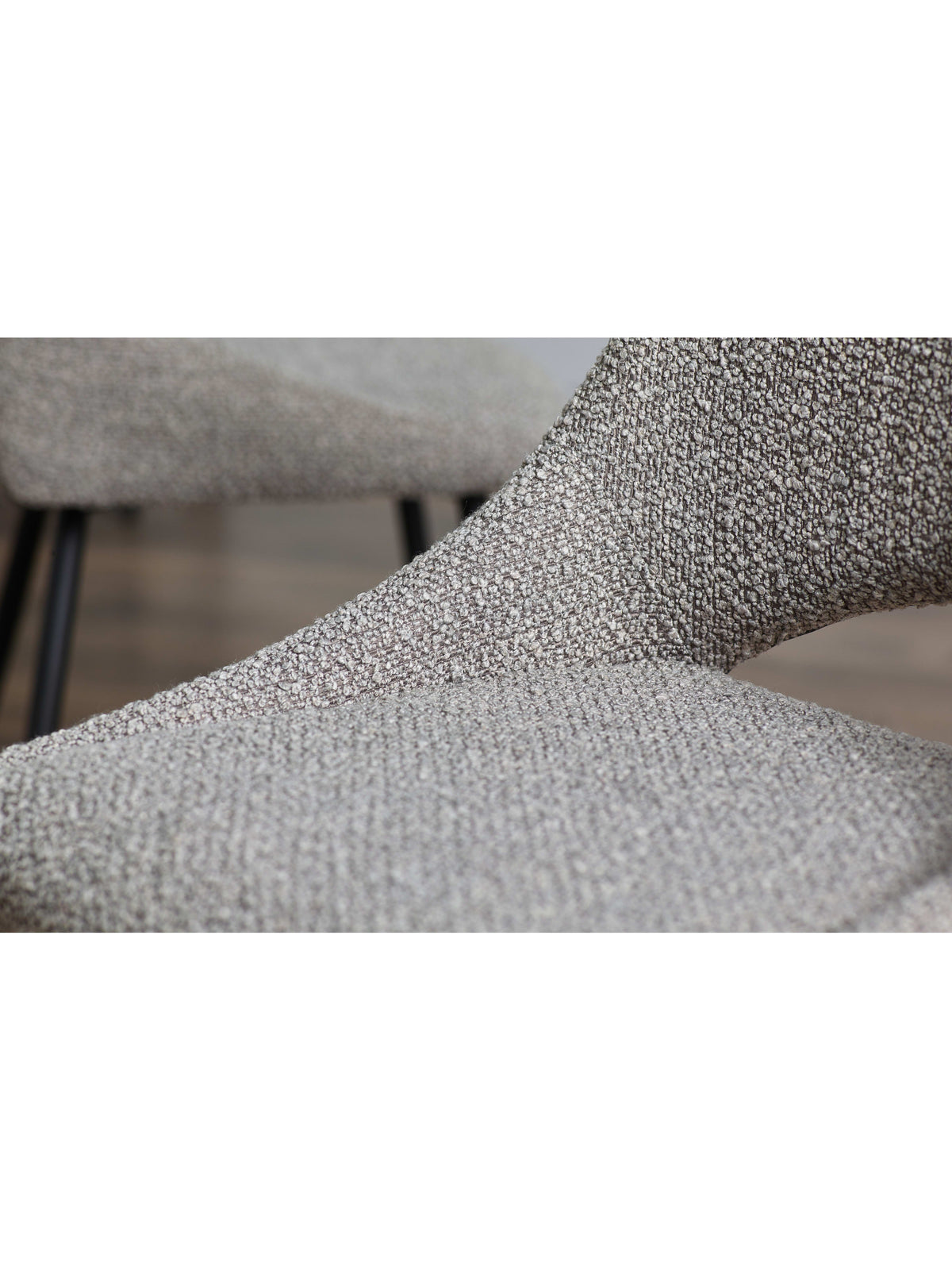 Iris Boucle Dining Chairs - Grey (Set Of 2)