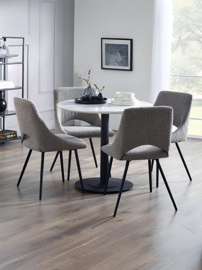 Iris Boucle Dining Chairs - Grey (Set Of 2)