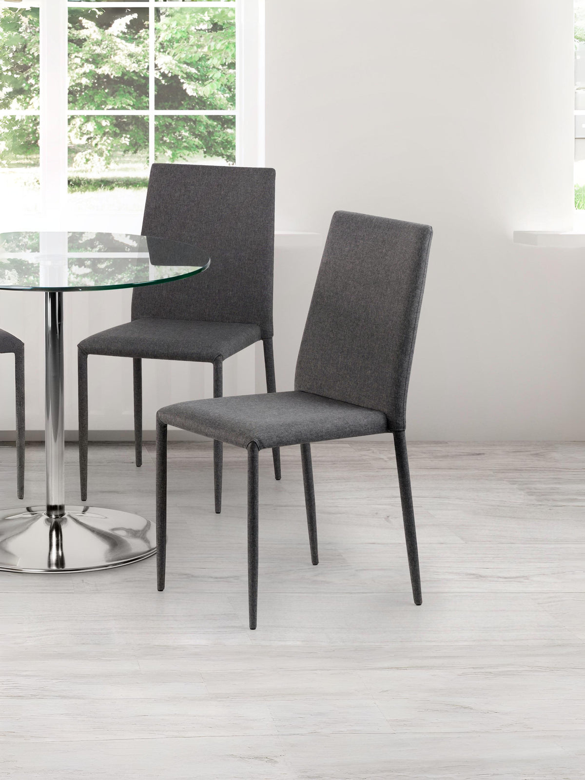 Jazz Fabric Chairs Slate Grey (Set Of 4)