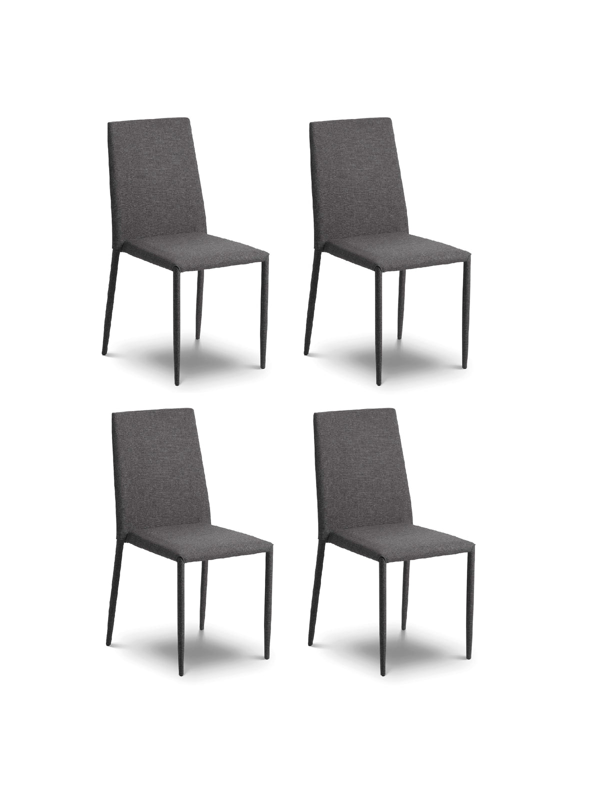 Jazz Fabric Chairs Slate Grey (Set Of 4)