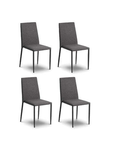 Jazz Fabric Chairs Slate Grey (Set Of 4)