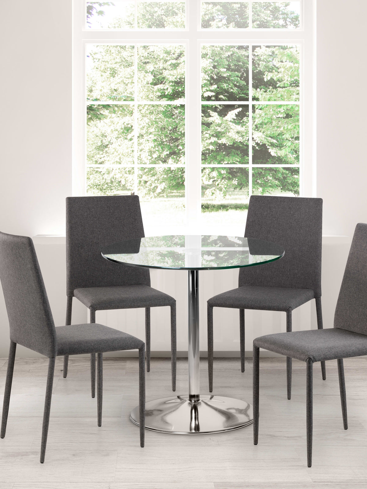 Jazz Fabric Chairs Slate Grey (Set Of 4)