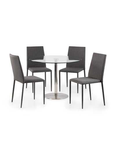 Jazz Fabric Chairs Slate Grey (Set Of 4)
