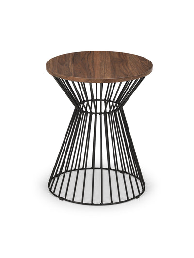 Jersey Round Wire Lamp Table - Walnut