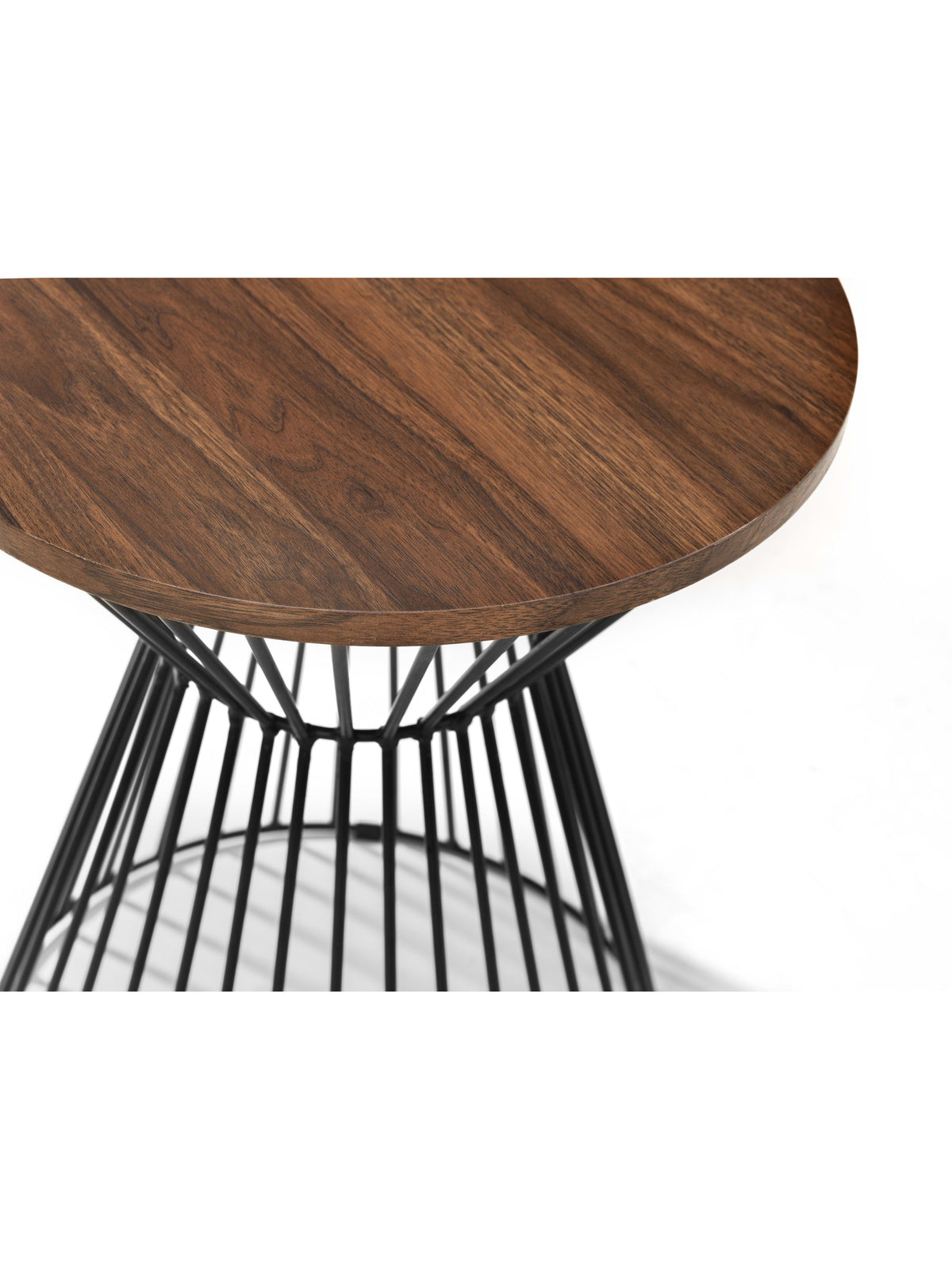 Jersey Round Wire Lamp Table - Walnut