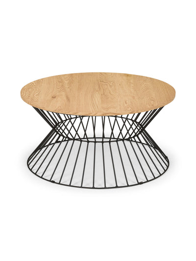 Jersey Round Wire Coffee Table - Euro Oak