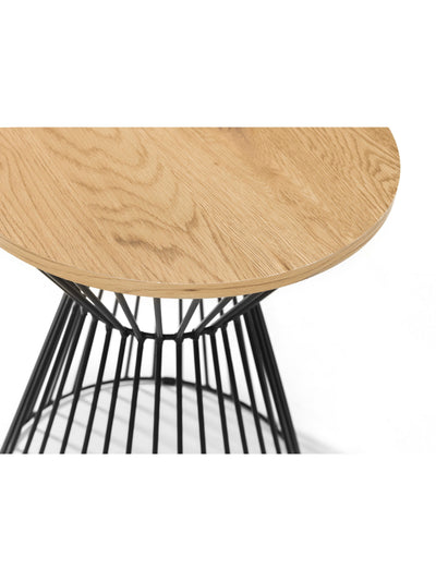 Jersey Round Wire Lamp Table - Euro Oak