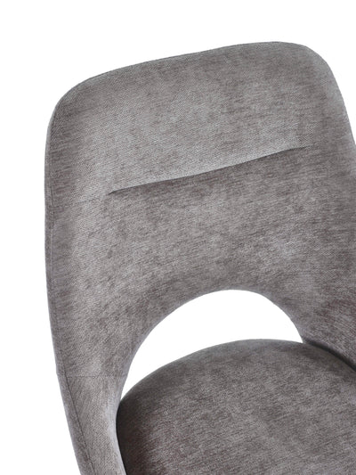 Jonah Grey Chenille Upholstered Dining Chairs (Set of 2)