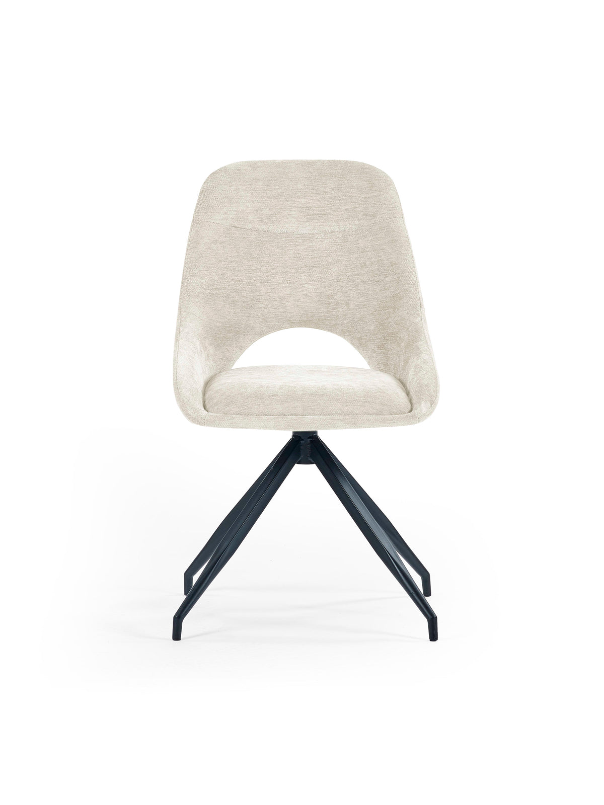 Jonah Cream Chenille Upholstered Dining Chairs (Set of 2)