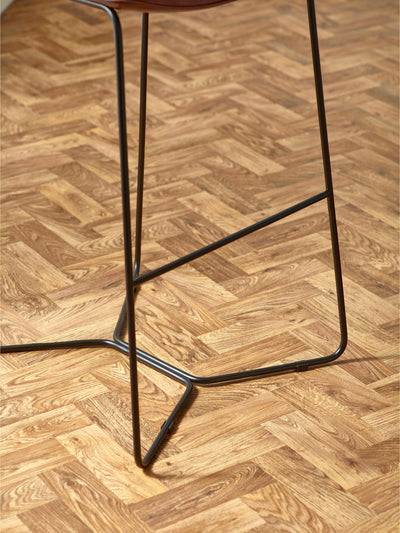 Joren Tan Brown PU Leather Bar Stools (Set of 2)