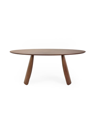 Julius Oval 4-6 Seater Dining Table – Walnut Effect