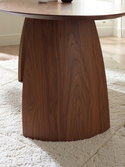 Julius Oval 4-6 Seater Dining Table – Walnut Effect