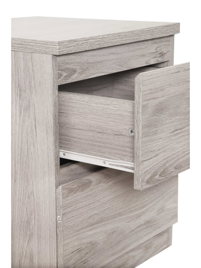 Jupiter 2 Drawer Bedside Grey Oak