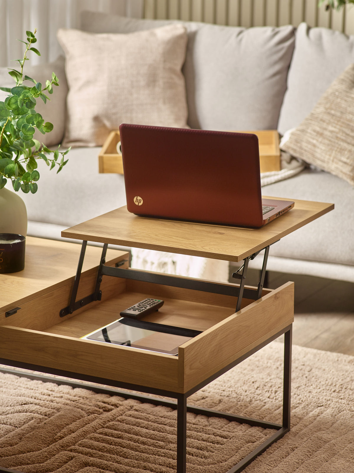 Kade 100cm Oak Effect Rectangular Storage Coffee Table
