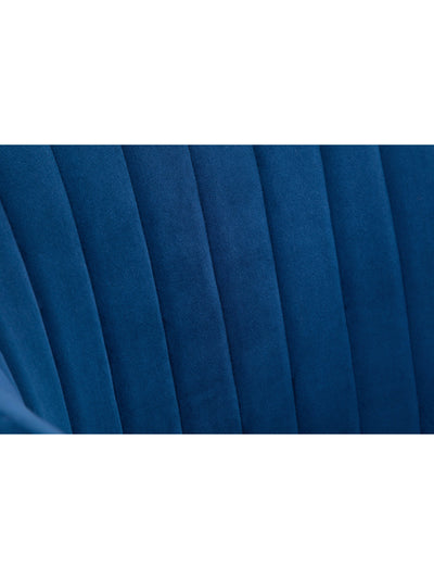Kahlo Velvet Swivel Office Chair- Blue/Chrome
