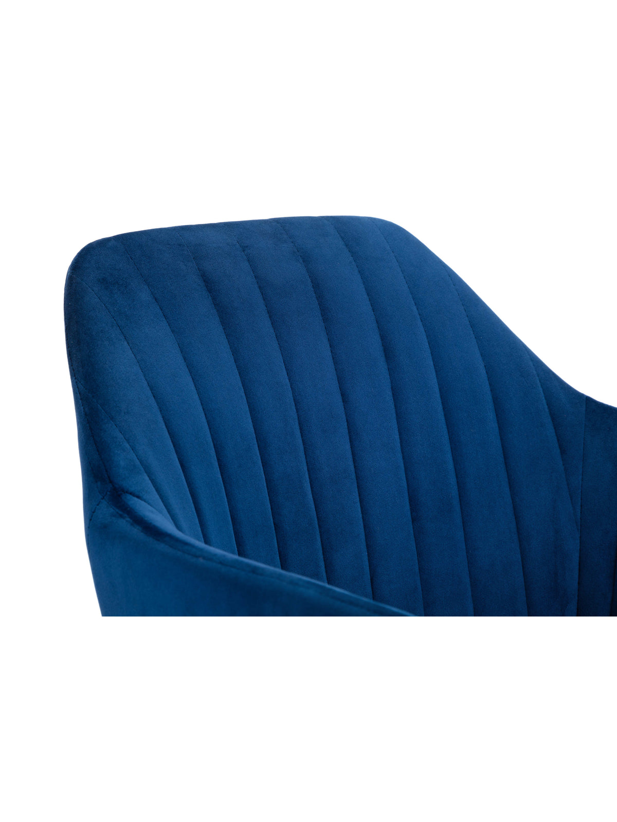Kahlo Velvet Swivel Office Chair- Blue/Chrome