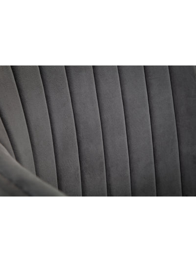 Kahlo Velvet Swivel Office Chair- Grey/Black