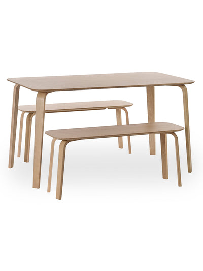 Kaito Oak Curved Leg Bench