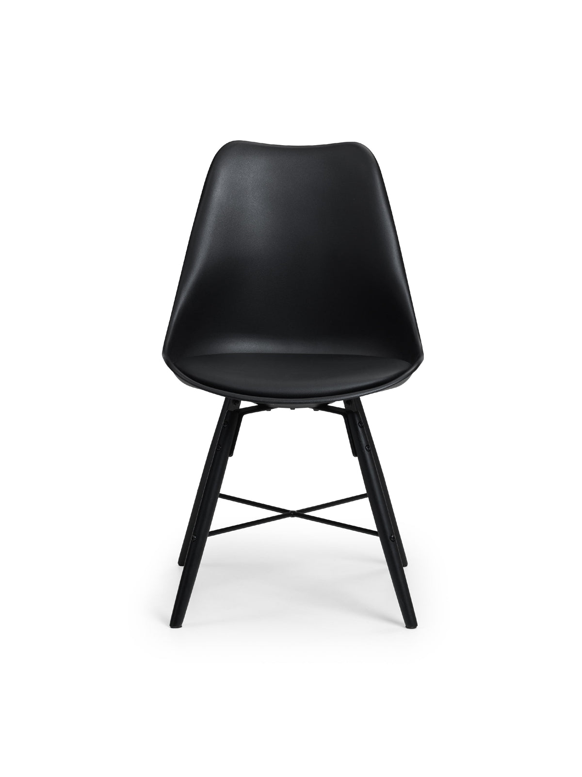 Kari Dining Chairs - Black Seat & Black Legs (Set Of 2)
