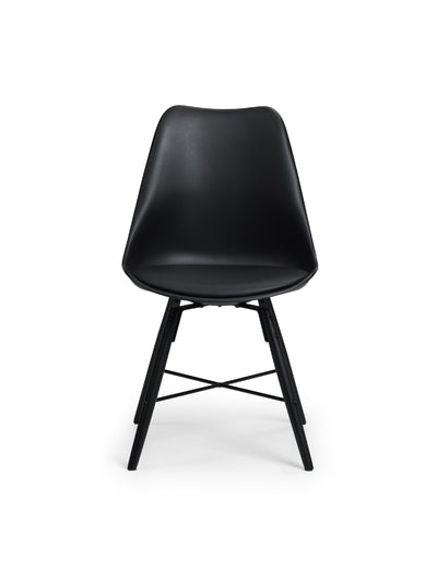 Kari Dining Chairs - Black Seat & Black Legs (Set Of 2)
