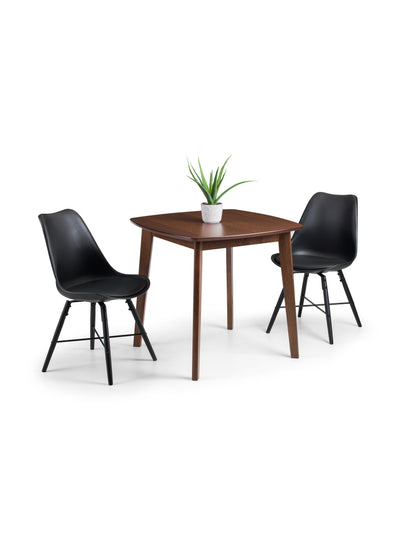 Kari Dining Chairs - Black Seat & Black Legs (Set Of 2)