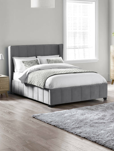 Katie Bed Frame - Grey Velvet – Julian Bowen, view 2