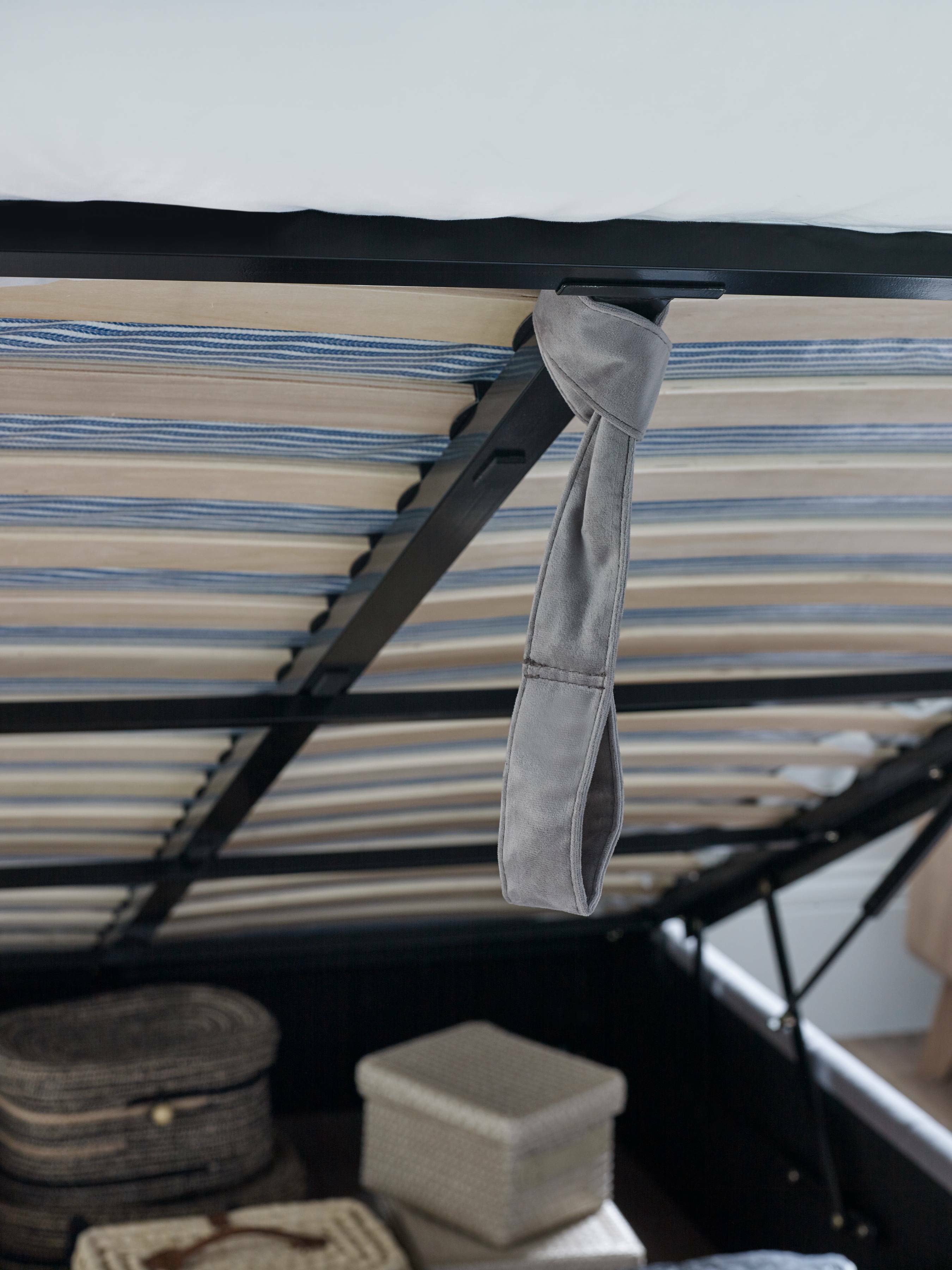 Katie Ottoman Storage Bed Frame - Grey Velvet – Julian Bowen, view 14