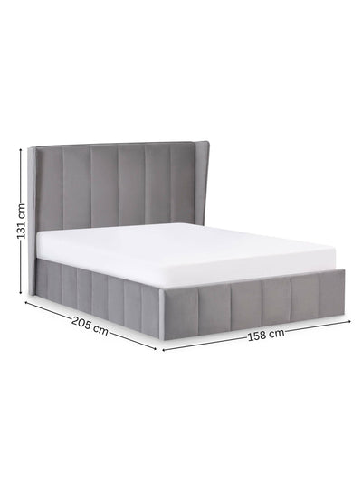 Katie Ottoman Storage Bed Frame - Grey Velvet – Julian Bowen, view 19